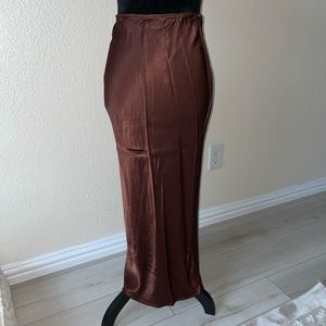Silk Brown Skirt